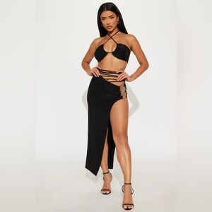 NWT Discontinued Sold Out Viral Fashion Nova Say Less Maxi Skirt Set Size XS